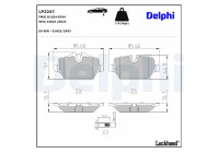 JEU DE PLAQUETTES DE FREIN LP2247 Delphi