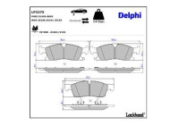 JEU DE PLAQUETTES DE FREIN LP2275 Delphi