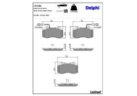 JEU DE PLAQUETTES DE FREIN LP2280 Delphi