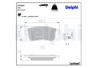 JEU DE PLAQUETTES DE FREIN LP3659 Delphi