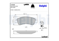 JEU DE PLAQUETTES DE FREIN LP3660 Delphi