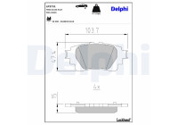 JEU DE PLAQUETTES DE FREIN LP3731 Delphi