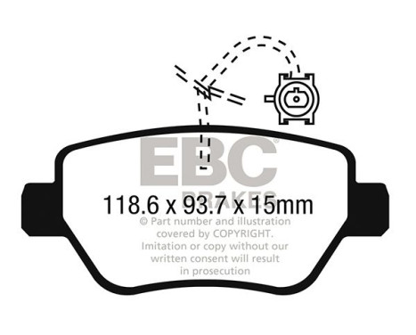​Set EBC Redstuff brake pad set DP32258C, Image 2