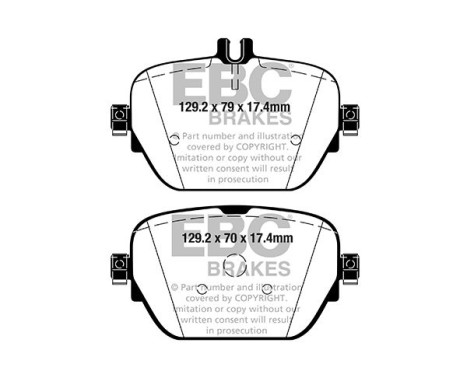 ​Set EBC Redstuff brake pad set DP32314C, Image 2