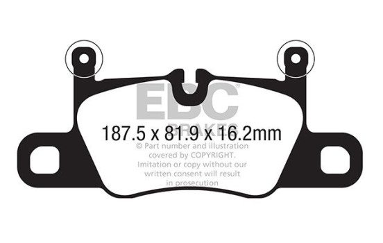 ​Set EBC Redstuff brake pad set DP32371C
