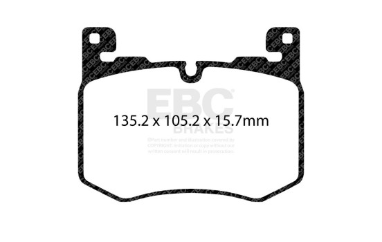 Set EBC Yellowstuff brake pad set DP42412R, Image 3