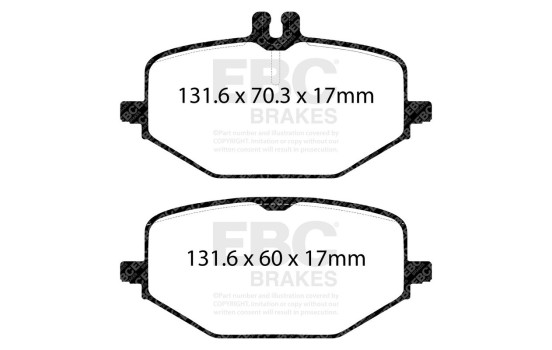 Set EBC Yellowstuff brake pad set DP42427R, Image 4