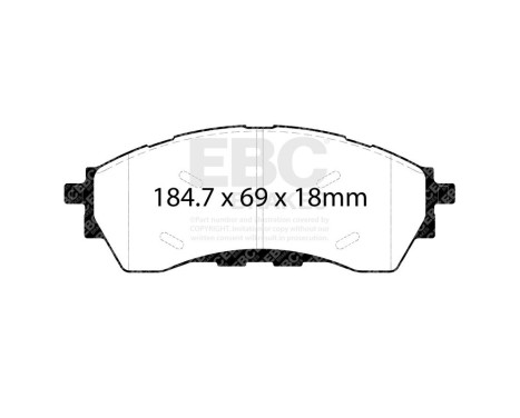 Set EBC Yellowstuff brake pad set DP42445R, Image 4