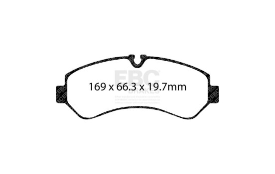 Ultimax brake pad set, disc brake, is copper-free for ECO compliance DPX2406 EBC, Image 3
