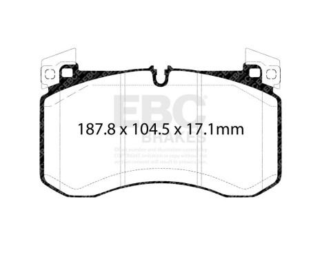 Ultimax brake pad set, disc brake, is copper-free for ECO compliance DPX2409 EBC, Image 3