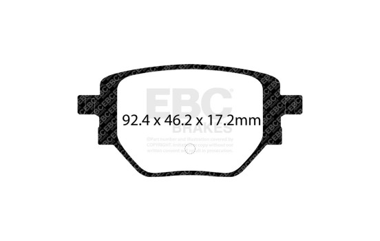 Ultimax brake pad set, disc brake, is copper-free for ECO compliance DPX2428 EBC, Image 3