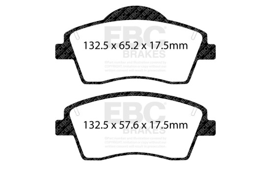 Ultimax brake pad set, disc brake, is copper-free for ECO compliance DPX2429 EBC, Image 3
