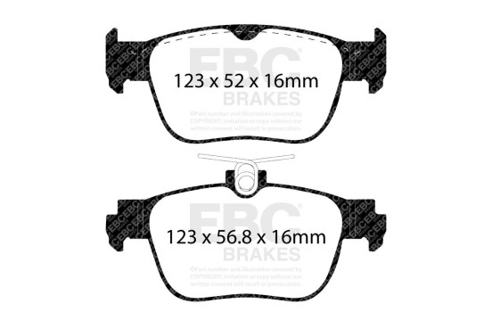 Ultimax brake pad set, disc brake, is copper-free for ECO compliance DPX2440 EBC, Image 3