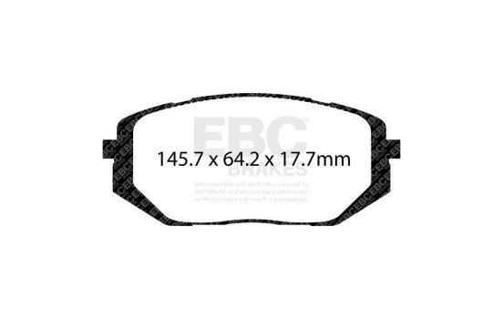 Ultimax brake pad set, disc brake, is copper-free for ECO compliance DPX2469 EBC, Image 3