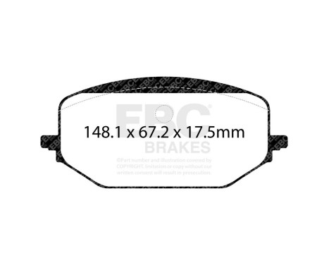 Ultimax brake pad set, disc brake, is copper-free for ECO compliance DPX2476 EBC, Image 3