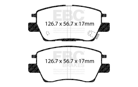 Ultimax brake pad set, disc brake, is copper-free for ECO compliance DPX3052 EBC, Image 3