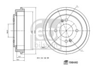 Brake drum 198440 FEBI