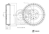 Brake drum 198445 FEBI