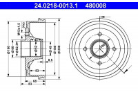 Brake Drum 24.0218-0013.1 ATE