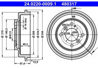 Brake Drum 24.0220-0009.1 ATE