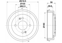 BRAKE DRUM 8DT 8DT 355 303-031 Hella Pagid GmbH