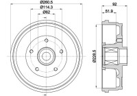 BRAKE DRUM 8DT