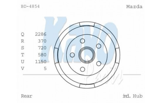 Brake Drum BD-4854 Kavo parts