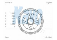 Brake Drum BD-9616 Kavo parts
