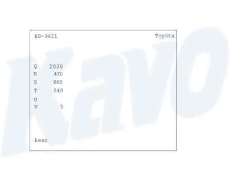 Brake Drum BD-9621 Kavo parts