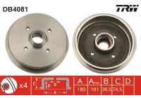 brake drum DB4081 TRW