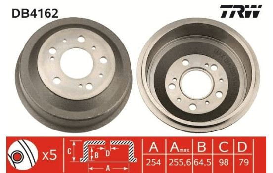 Brake Drum DB4162 TRW