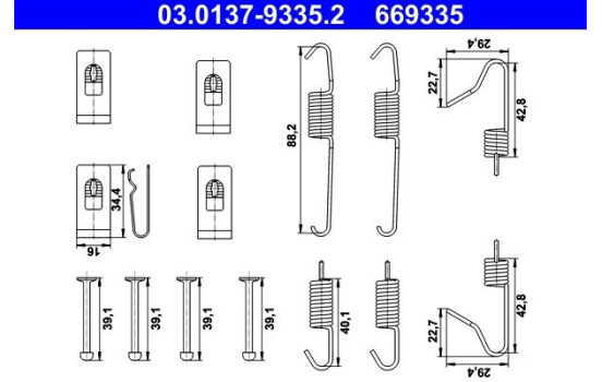 Accessories, parking brake shoe