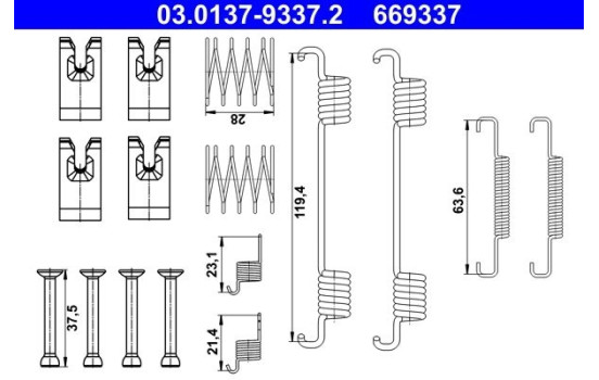 Accessories, parking brake shoe