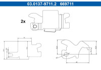Accessories, parking brake shoe
