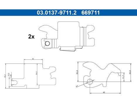 Accessories, parking brake shoe