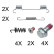 Accessory Kit, parking brake shoes