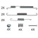 Accessory Kit, parking brake shoes