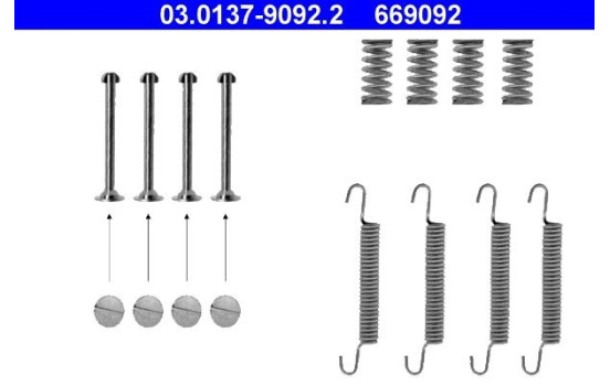 Accessory Kit, parking brake shoes