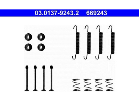 Accessory Kit, parking brake shoes