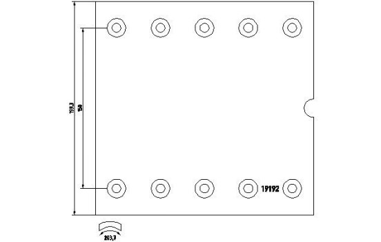 Brake lining set, drum brake