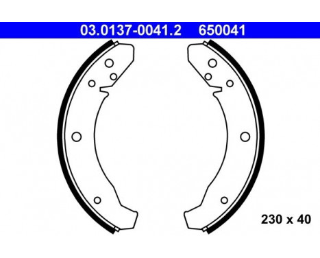 Brake Shoe Kit 03.0137-0041.2 ATE, Image 2