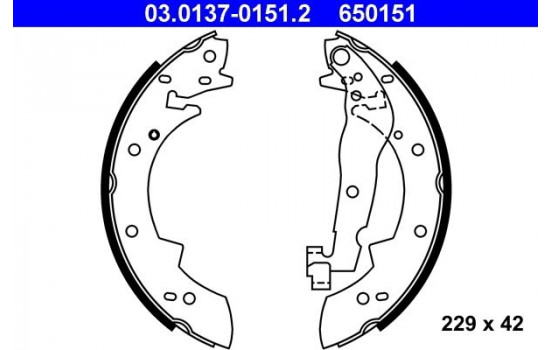 Brake Shoe Kit 03.0137-0151.2 ATE