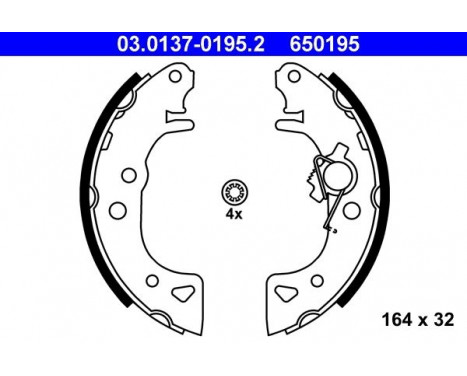 Brake Shoe Kit 03.0137-0195.2 ATE, Image 2