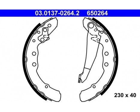 Brake Shoe Kit 03.0137-0264.2 ATE, Image 2