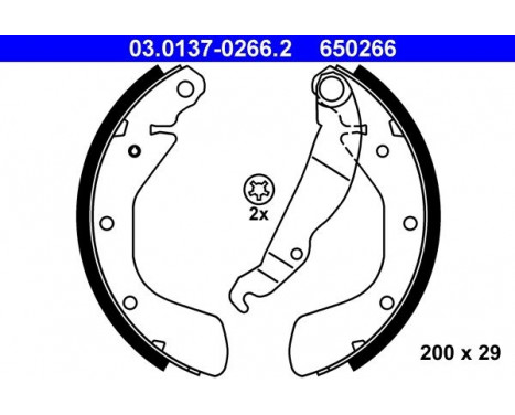 Brake Shoe Kit 03.0137-0266.2 ATE, Image 2