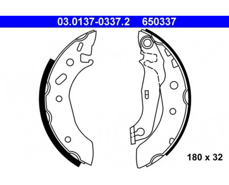 Brake Shoe Kit 03.0137-0337.2 ATE, Image 2