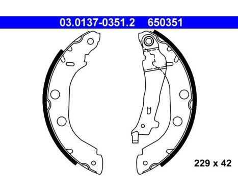 Brake Shoe Kit 03.0137-0351.2 ATE, Image 2