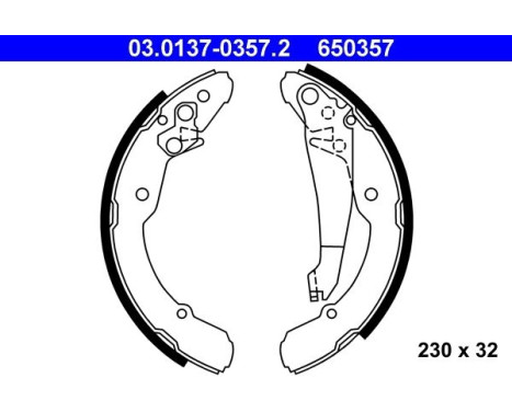 Brake Shoe Kit 03.0137-0357.2 ATE
