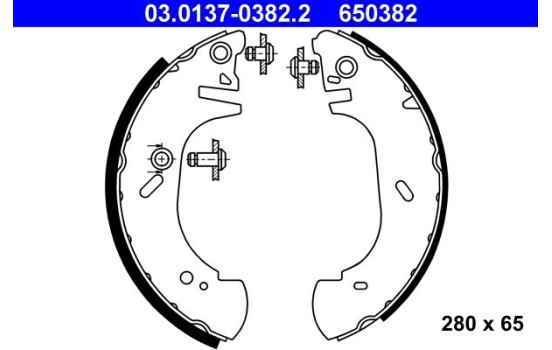 Brake Shoe Kit 03.0137-0382.2 ATE, Image 2