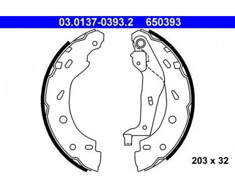 Brake Shoe Kit 03.0137-0393.2 ATE, Image 2